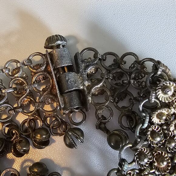 Vintage Tribal Belly Dance Anklet Ethnic Jewelry Chain Link with Bells - Picture 2 of 7